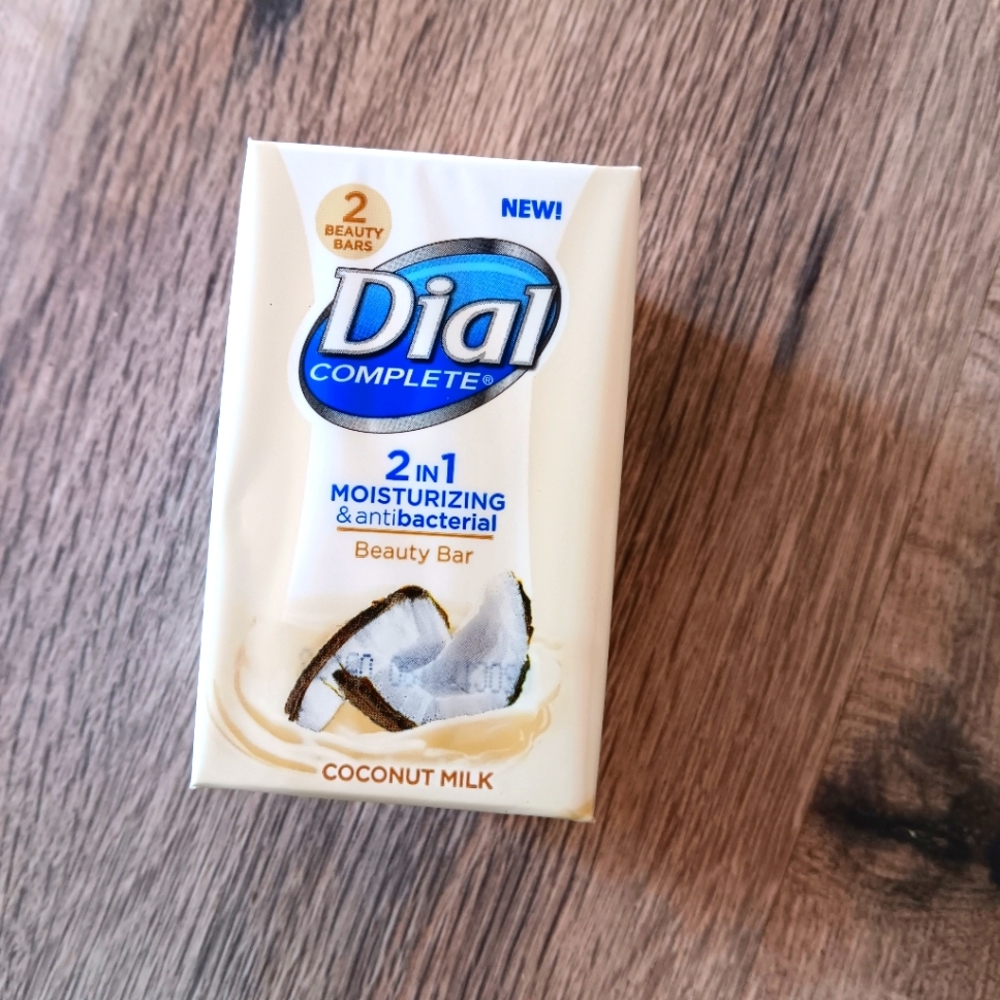 Dial Complete Soap 2 in 1 Moisturizing Antibacterial Coconut Milk Beauty 2 BARS